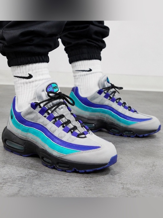 Nike Other - Nike Air Max 95 Gray Purple Aqua Sneakers Men’s Size 11